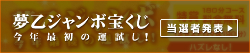 夢見る乙女ジャンボ当選者発表